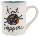 Our Name Is Mud 6013232 Knit Happens 16 oz Mug Set of 2