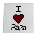 Our Name Is Mud 6013778N I Heart Papa Coaster Set of 4