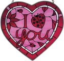 Our Name Is Mud 6013956 Love Ladybug Heart Suncatcher