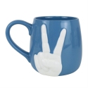 Our Name Is Mud 6018003N Sculpted Hand Peace Mug