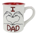 Our Name Is Mud 6018526N Hand I Heart Dad Mug
