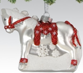 Trail of Painted Ponies 4022983i Dashing Through the Snow Horse Ornament