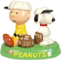Peanuts by Westland 20741 Charlie and Snoopy Baseball In Tray Salt and Pepper Shakers