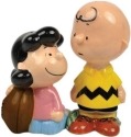 Peanuts by Westland 20743 Lucy and Charlie Football Salt and Pepper Shakers
