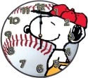 Peanuts by Westland 20794 Baseball Snoopy Wall Clock
