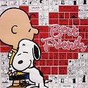 Peanuts by Westland 24439 Best Friends Embossed Tin Art 13X13