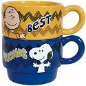Peanuts by Westland 24446 Best Friends Stackable Mugs 6 Oz Each
