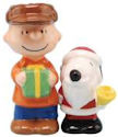 Peanuts by Westland 24463 Santa Snoopy and Charlie Brown Salt and Pepper Shakers