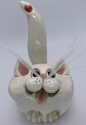 Special Sale SALEBCSHWhite Pence Pets Hand Sculpted Cat Business Card Holder - Short Hair White