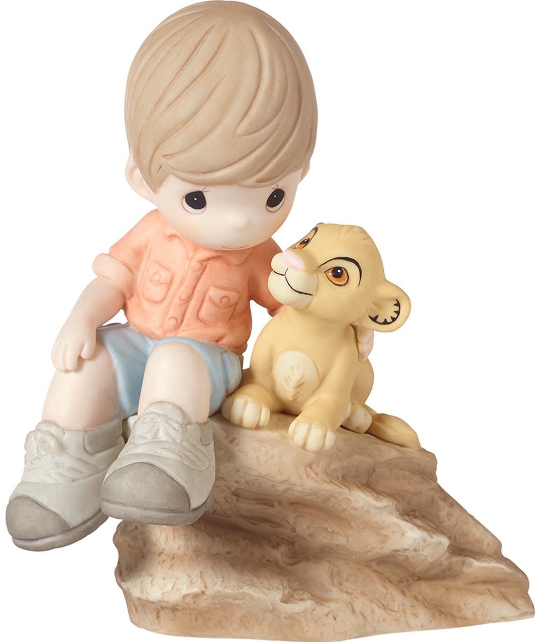 Precious Moments 101051i Disney Boy Sitting with Simba Figurine