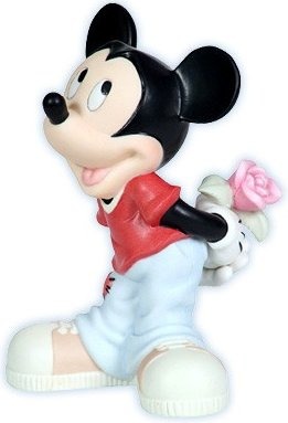Precious Moments 113700 Disney Mickey with Rose Behind Back Figurine