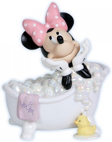 Precious Moments 114707 Disney Minnie In Bathtub Figurine