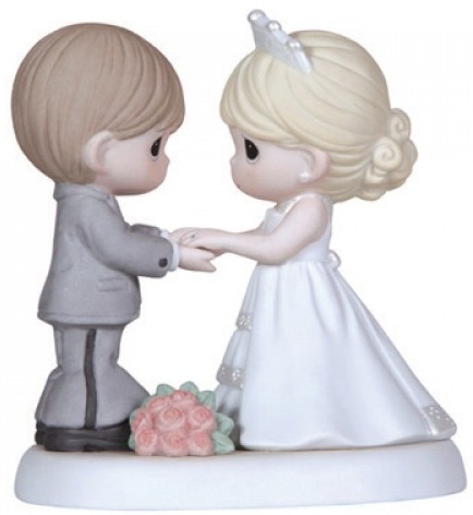 Precious Moments 123017 Wedding Couple Holding Hands Figurine