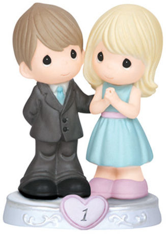 Precious Moments 143017i First Anniversary Couple Figurine