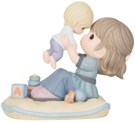 Precious Moments 144003 Mom Holding Baby Up Figurine
