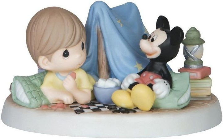 Precious Moments 149032 Disney Boy with Mickey In Tent Figurine