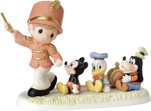 Precious Moments 152005 Disney Boy Leading Mickey Band Figurine