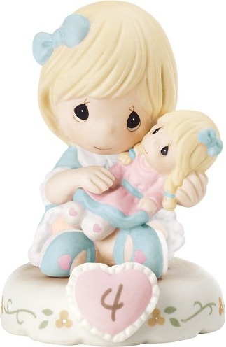 Precious Moments 152010 Girl with Doll Age 4 Figurine