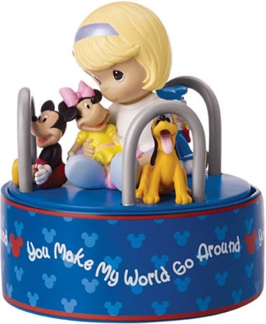 Precious Moments 152101 Disney Girl with Mickey and Friends Rotating Musical