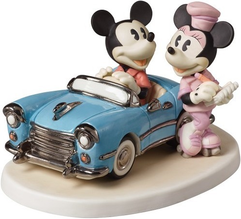 Precious Moments 152706 Disney Mickey In Car with Minnie on Skates Figurine