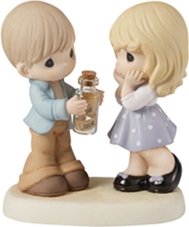 Precious Moments 159024 Couple with Message In A Bottle Figurine