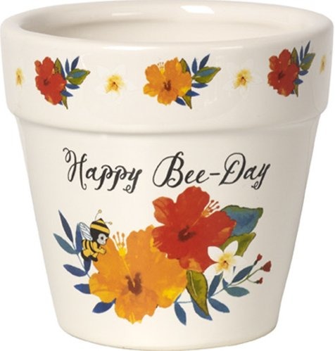 Precious Moments 171495 Happy Bee Day Flower Pot
