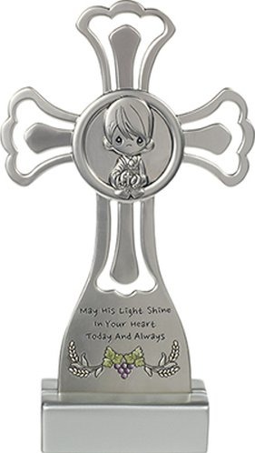 Precious Moments 172407 Boy Communion Cross with Base Set of 2