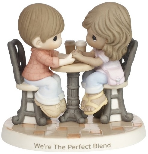 Precious Moments 181040 We're the Perfect Blend Couple at Cafe Table Figurine