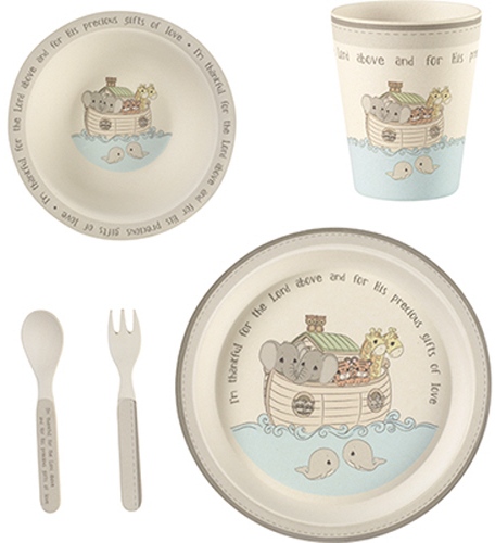 Precious Moments 182433 Mealtime Noah's Ark Gift Set Set of 5