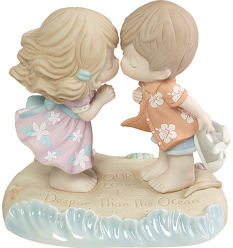 Precious Moments 183001 Couple Kissing on Beach Figurine