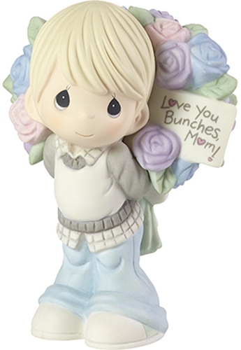 Precious Moments 183005 Boy with Large Rose Bouquet Figurine