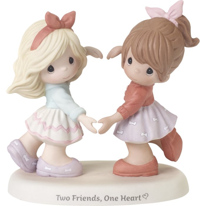 Precious Moments 192001 Two Girls Making Heart with Hands Figurine