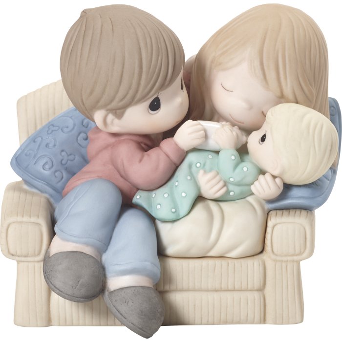 Precious Moments 192019 Couple on Couch with New Baby Figurine