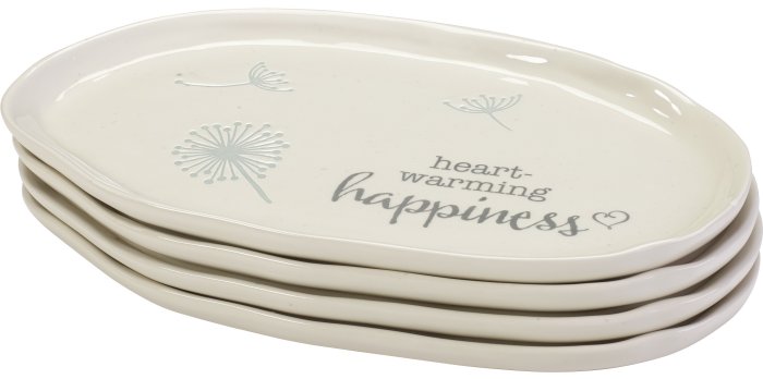 Precious Moments 192413 Blessings Happiness Grace Grateful Plates