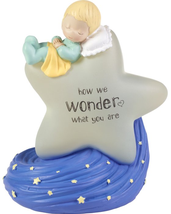 Precious Moments 192436 Baby on Star Gender Reveal LED Figurine