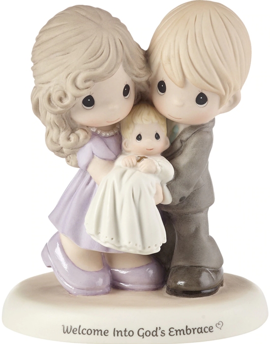 Precious Moments 193002 Couple With New Baby Figurine