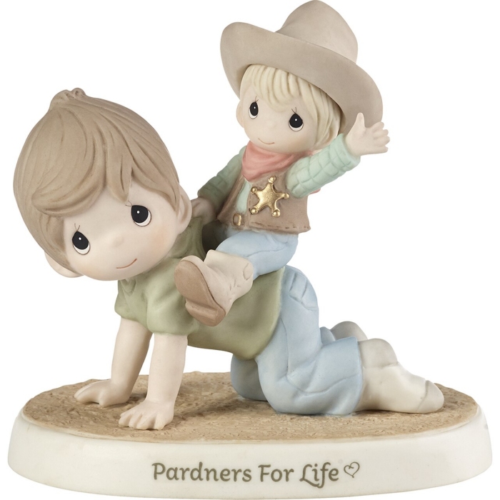 Precious Moments 193018 Dad Playing Cowboy With Son Figurine