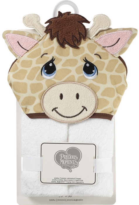 Precious Moments 199803 White-Brown Giraffe Hooded Towel