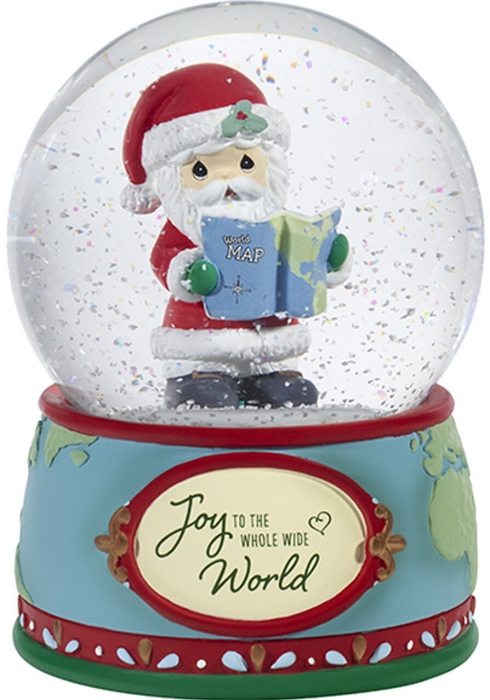 Precious Moments 201102 Annual Santa With Map Waterball