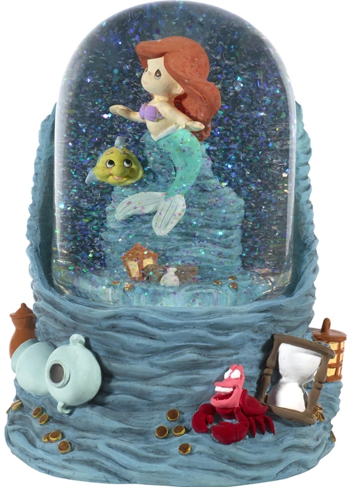 Precious Moments 201114 Disney Little Mermaid Ariel With Sea Treasures Musical Snow Globe
