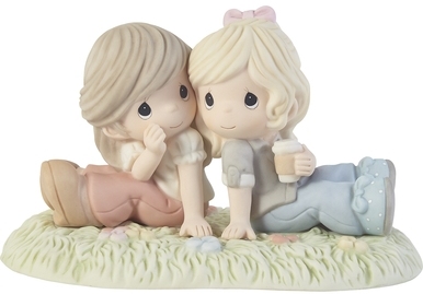 Precious Moments 203008 Friends Sitting Back To Back Figurine