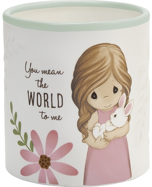 Precious Moments 203171 Girl with Bunny Votive Holder