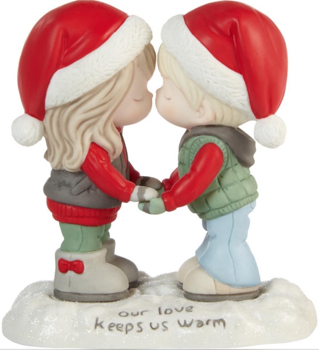 Precious Moments 211035 Couple Kissing In Snow Figurine