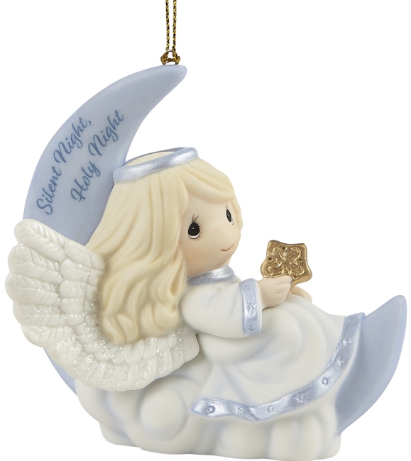 Precious Moments 211043N Crescent Moon With Angel Ornament