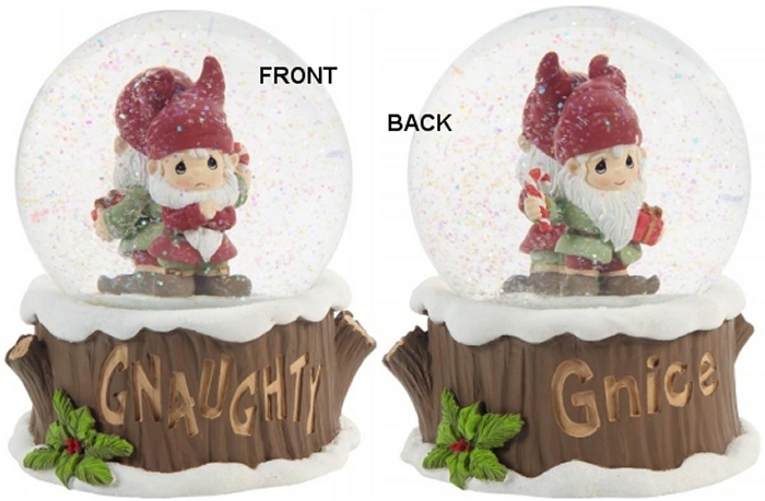 Precious Moments 211107 Two-sided Gnome Musical Snow Globe