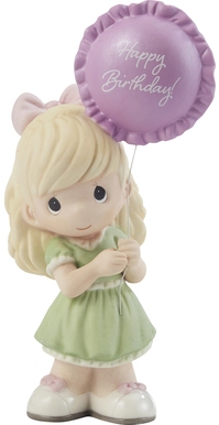 Precious Moments 216007 Girl With Pink Balloon Birthday Figurine