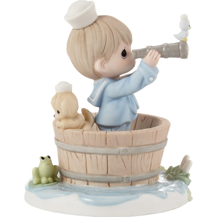 Precious Moments 219103 Sailor Boy With Dog Figurine