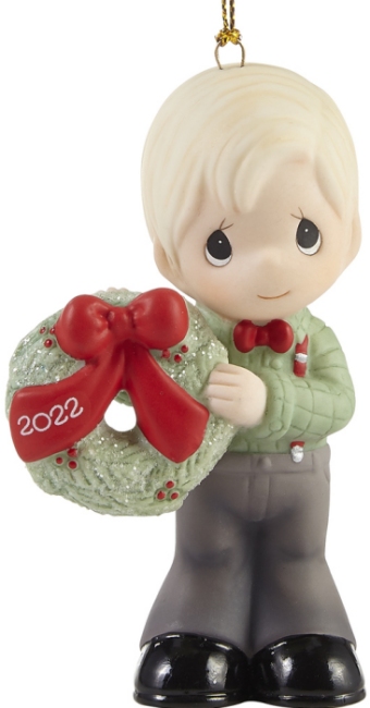 Precious Moments 221010 Dated 2022 Boy Christmas Ornament
