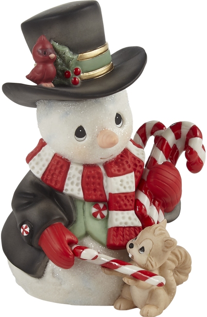 Precious Moments 221015 Annual Snowman with Candy Canes Figurine