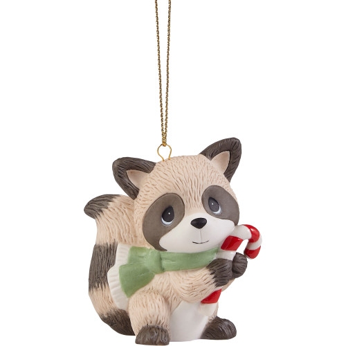 Precious Moments 221024 Raccoon With Candy Cane Ornament